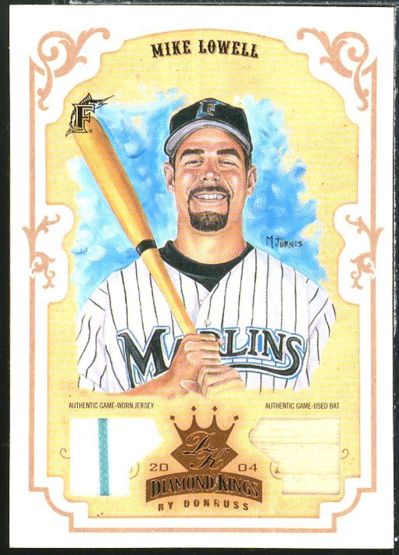 Mike Lowell Bat-Jsy Card 2004 Diamond Kings DK Materials Bronze #149 Image 1