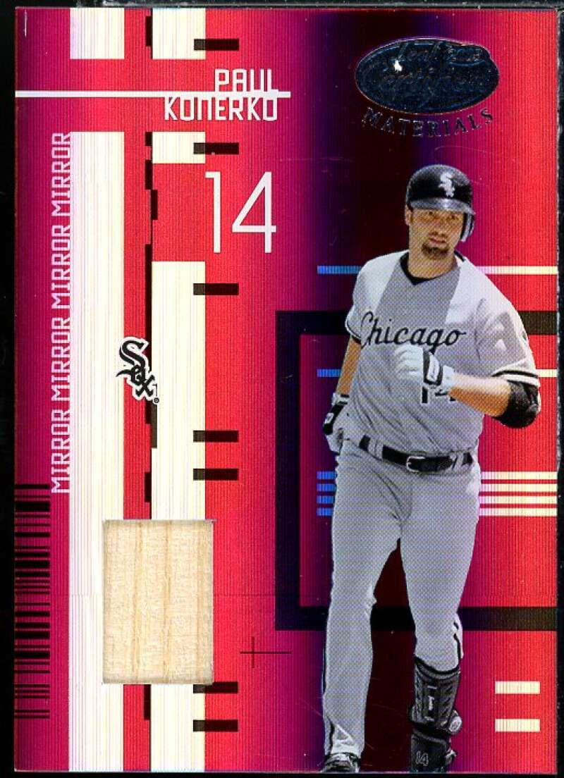 Paul Konerko Card 2005 Leaf Certified Materials Mirror Bat Red #121 Image 1