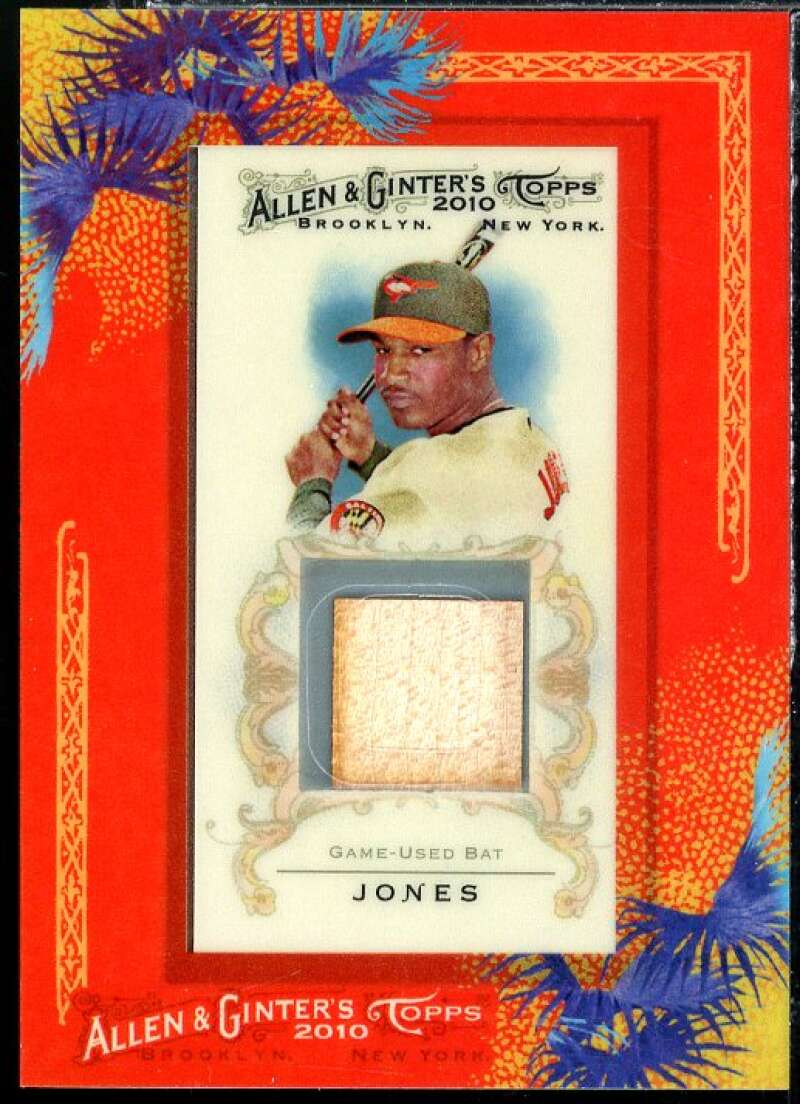 Adam Jones Card 2010 Topps Allen and Ginter Relics #AJ Image 1