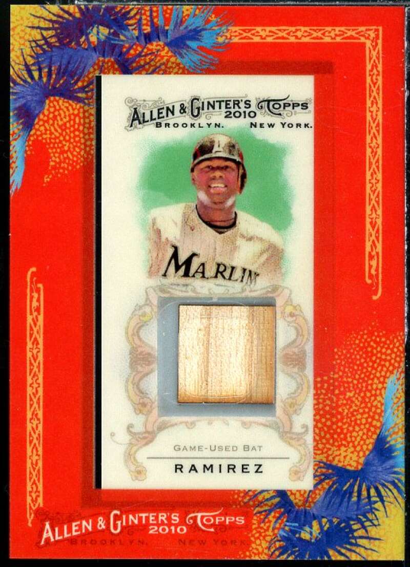 Hanley Ramirez Card 2010 Topps Allen and Ginter Relics #HR Image 1