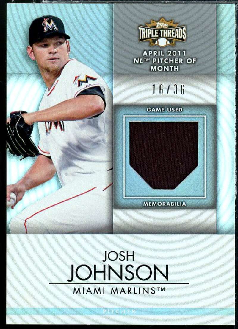 Josh Johnson Card 2012 Topps Triple Threads Unity Relics #UR55 Image 1