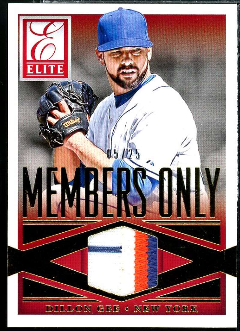 Dillon Gee Card 2015 Elite Members Only Materials Prime #15 Image 1