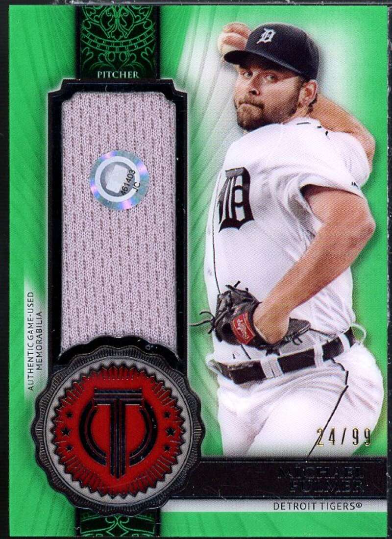 Michael Fulmer Card 2017 Topps Tribute Stamp of Approval Relics Green #SOAMF Image 1