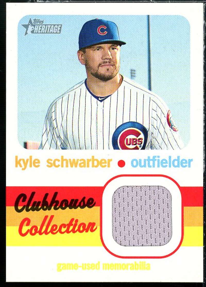 Kyle Schwarber Card 2020 Topps Heritage Clubhouse Collection Relics #CCRKS Image 1