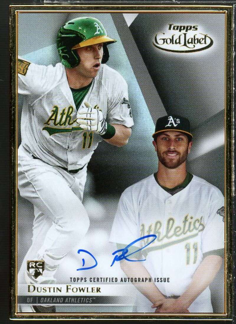 Dustin Fowler Rookie Card 2018 Topps Gold Label Framed Autographs #FADF Image 1