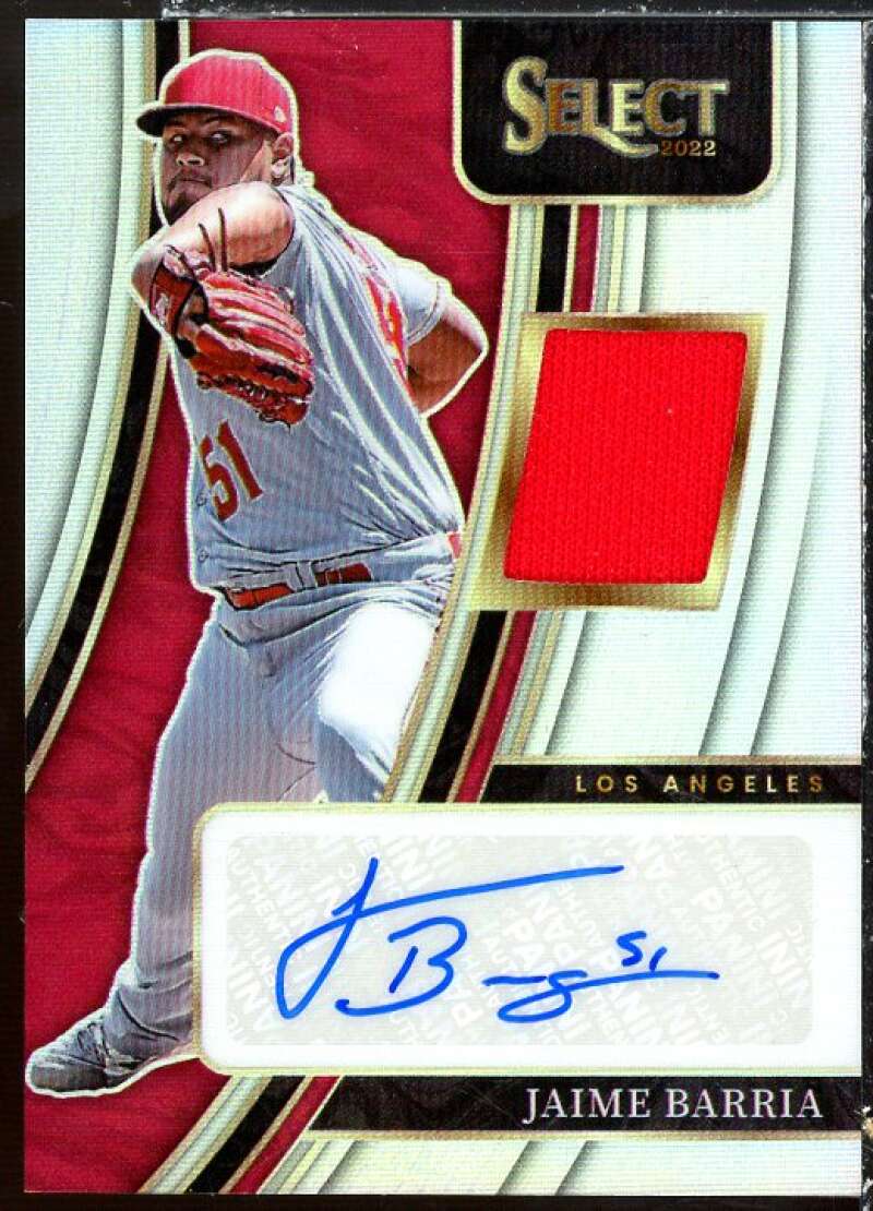 Jaime Barria Rookie Card 2022 Select Signature Materials Holo #17 Image 1