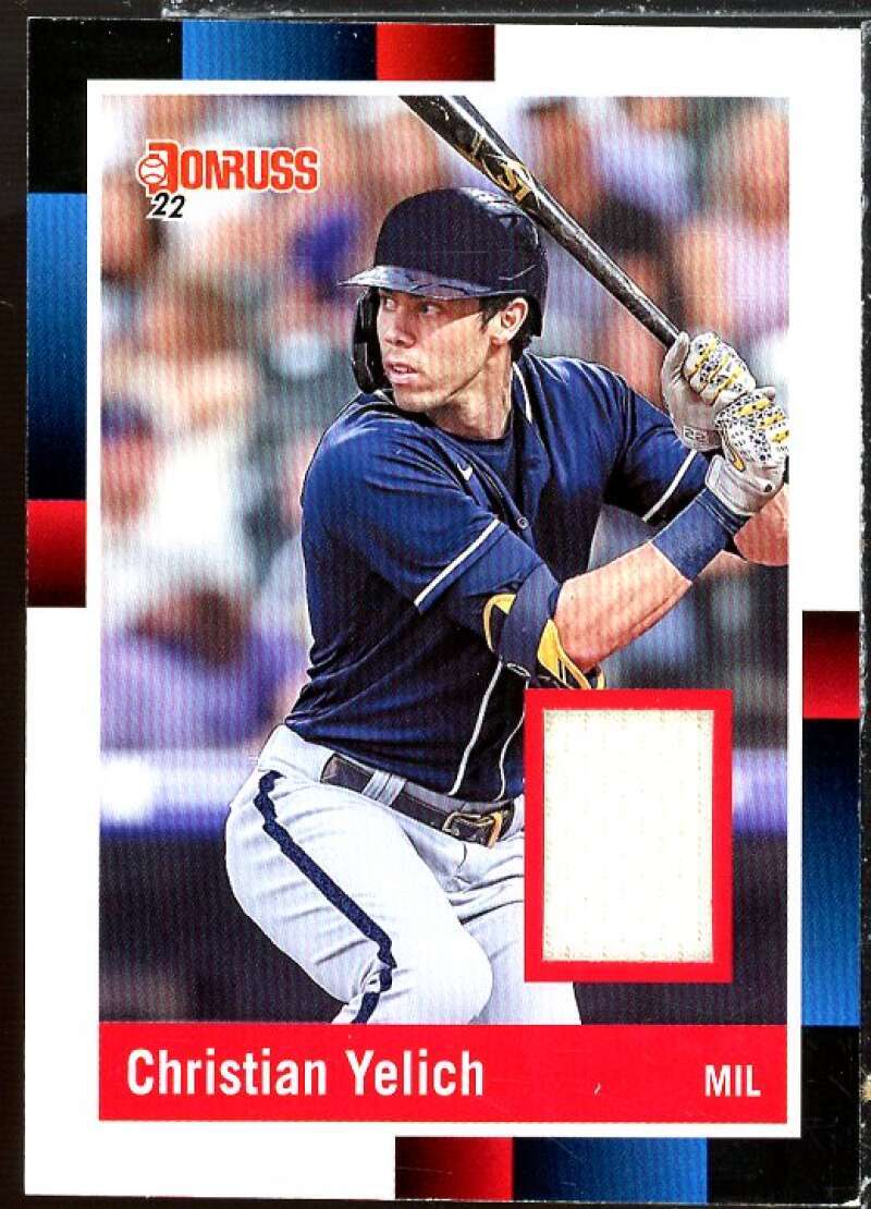 Christian Yelich Card 2022 Donruss Retro '88 Materials #91 Image 1