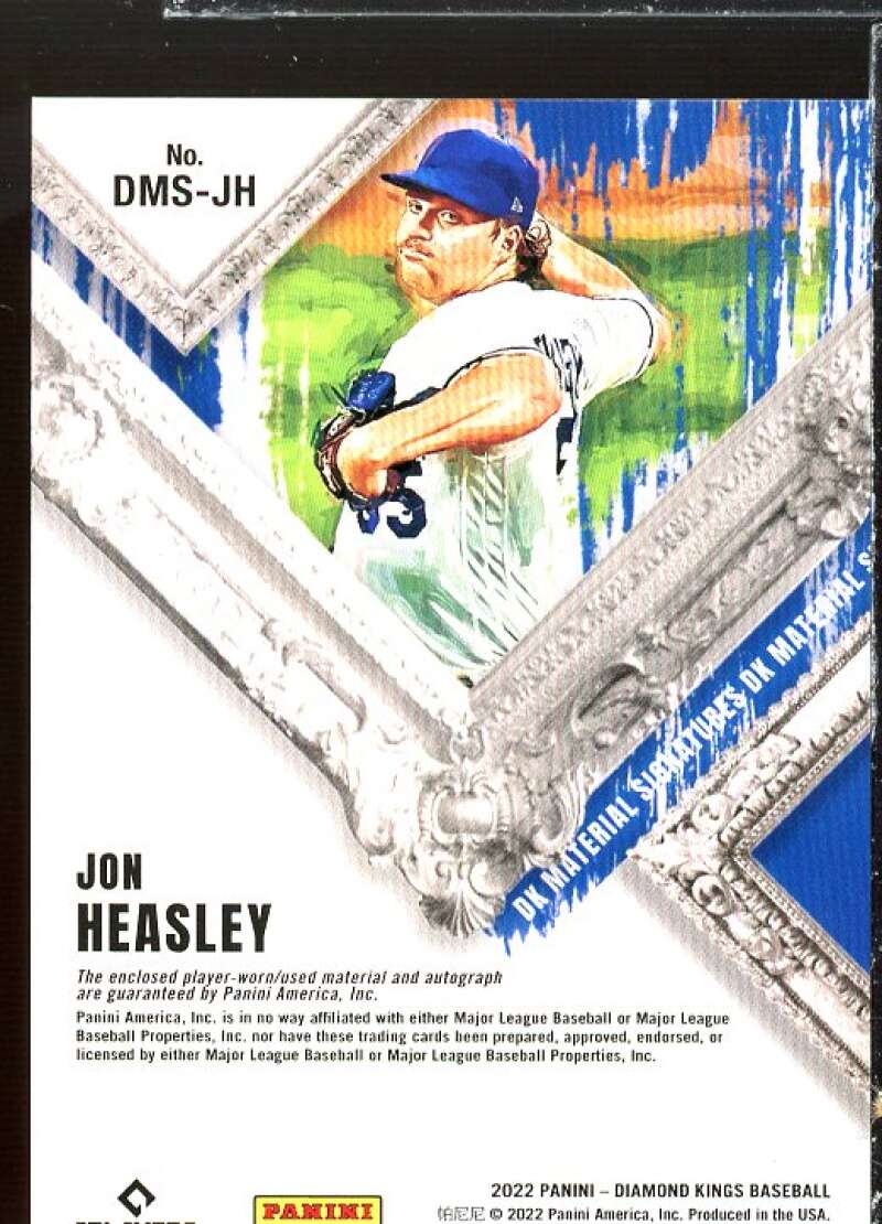 Jon Heasley Rookie Card 2022 Diamond Kings DK Material Signatures #44 Image 2