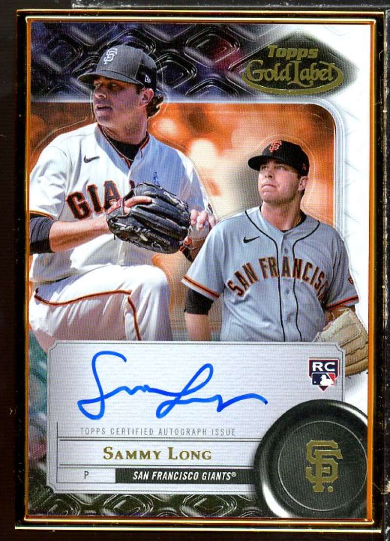 Sammy Long Rookie Card 2022 Topps Gold Label Framed Autographs #FASL Image 1