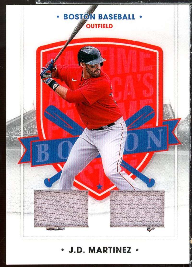 J.D. Martinez Card 2021 Panini America's Pastime Dual Swatches #82  Image 1