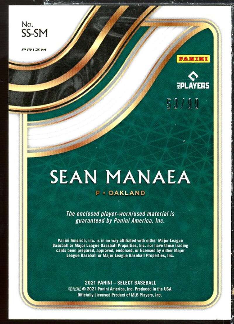 Sean Manaea Card 2021 Select Select Swatches Tri-Color #21 Image 2