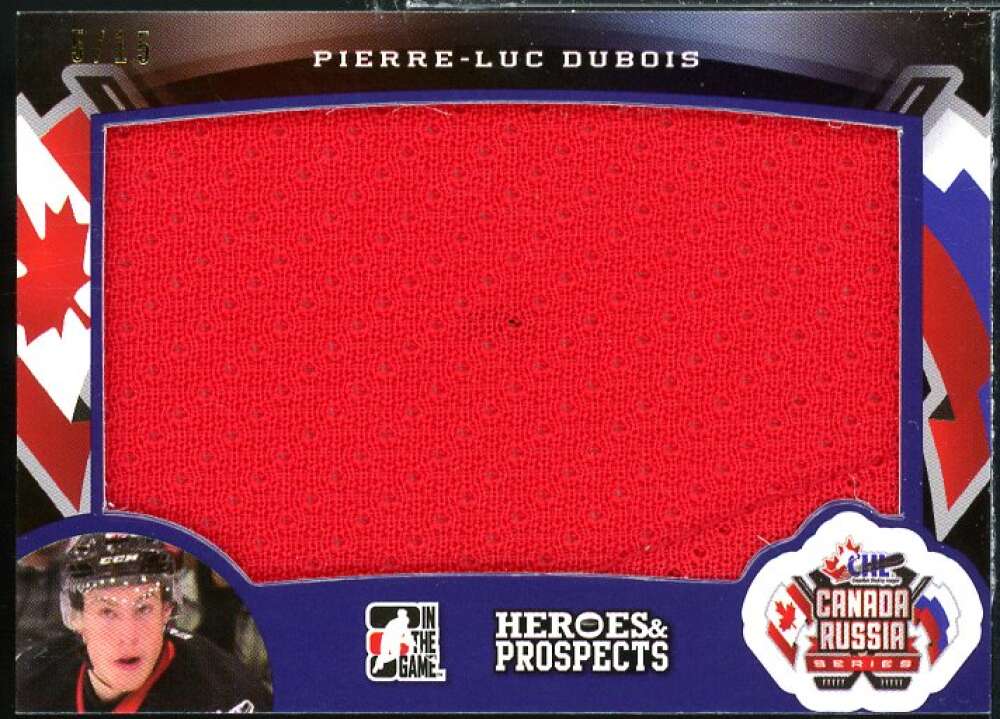 Pierre-Luc Dubois 2015 ITG Heroes Prospects Canada Russia Jerseys Purple #CR20  Image 1