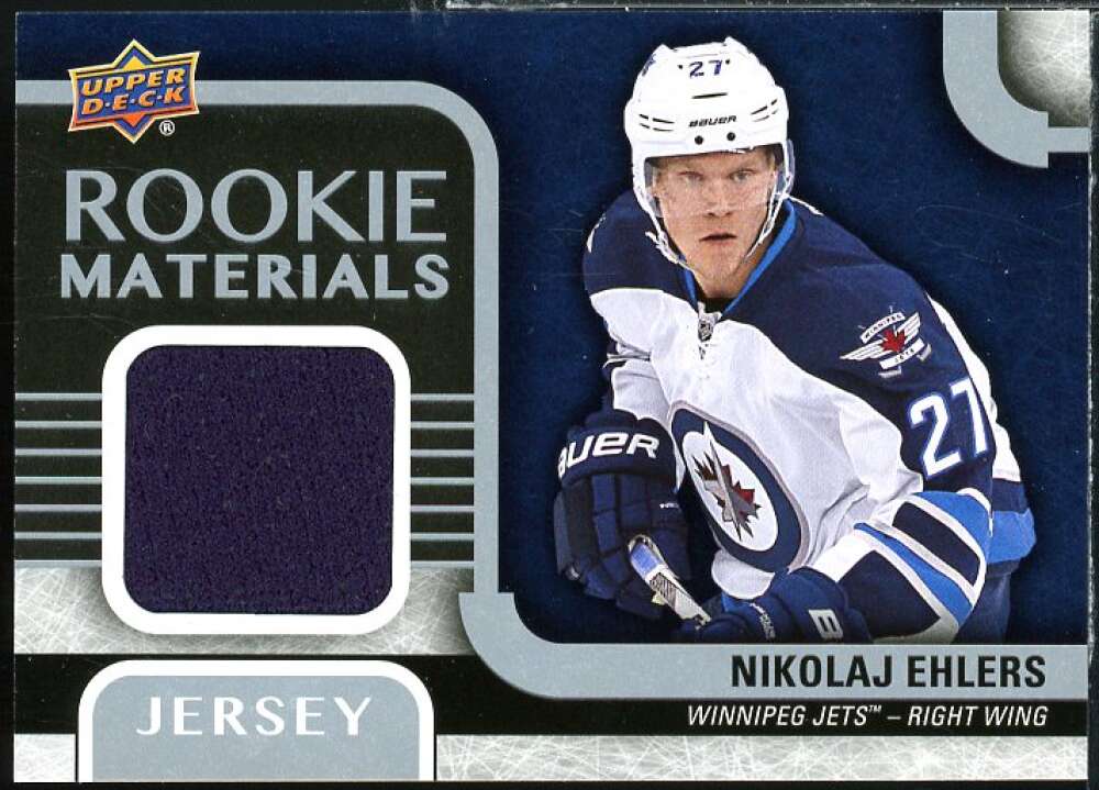 Nikolaj Ehlers Rookie Card 2015-16 Upper Deck Rookie Materials #RMNE  Image 1