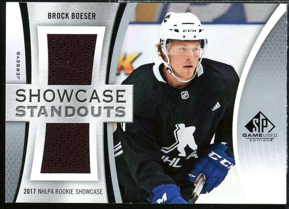 Brock Boeser Rookie Card 2019-20 SP Game Used Showcase Standouts Jerseys #SSBB  Image 1