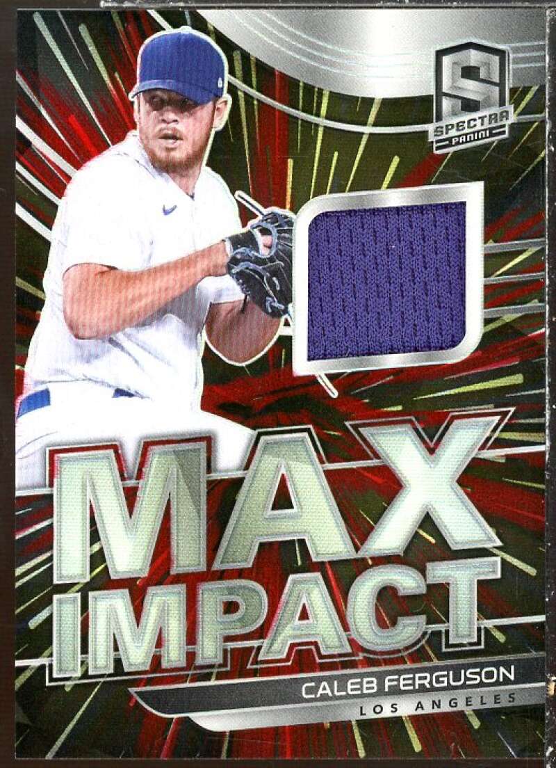 Caleb Ferguson Card 2021 Panini Spectra Max Impact Materials Hyper #12  Image 1