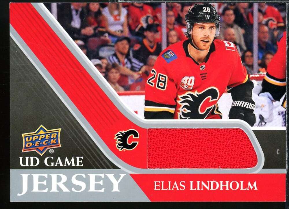 Elias Lindholm Card 2020-21 Upper Deck Game Jerseys #GJEL  Image 1