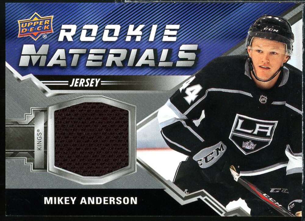 Mikey Anderson Card 2020-21 Upper Deck Rookie Materials #RMMA  Image 1