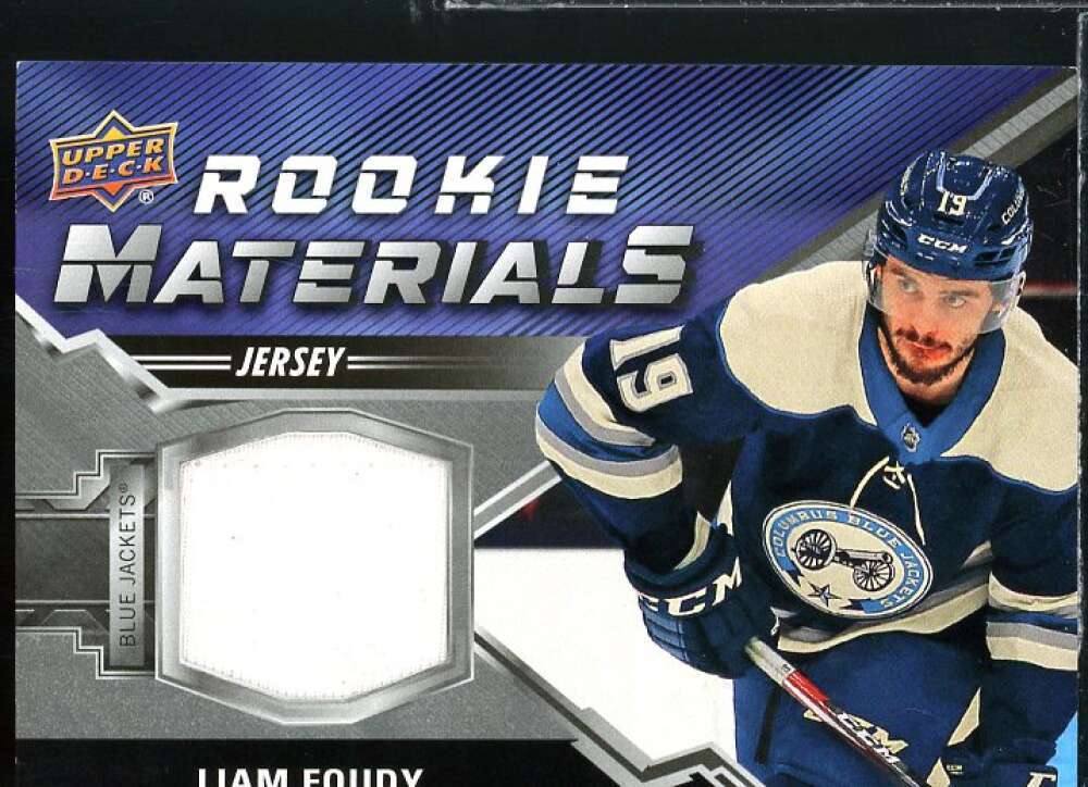 Liam Foudy Card 2020-21 Upper Deck Rookie Materials #RMLF  Image 1