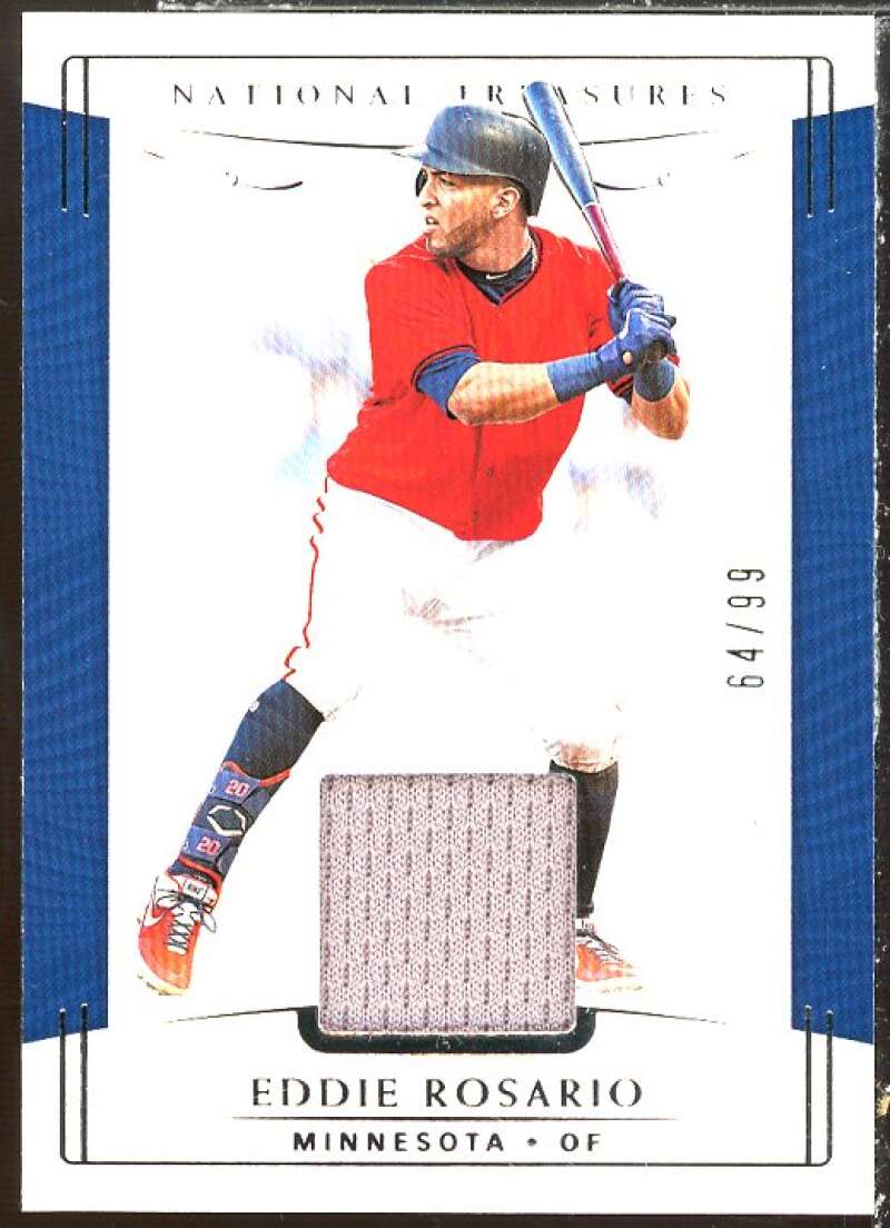 Eddie Rosario JSY Card 2019 Panini National Treasures #166  Image 1