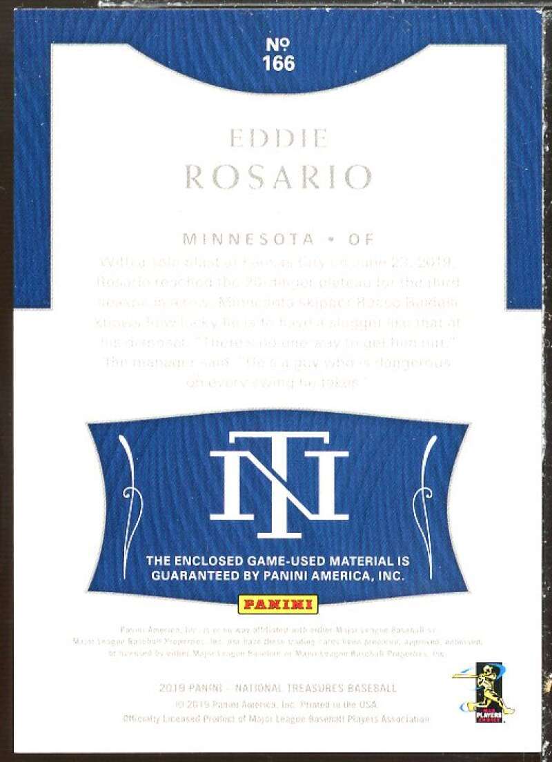 Eddie Rosario JSY Card 2019 Panini National Treasures #166  Image 2