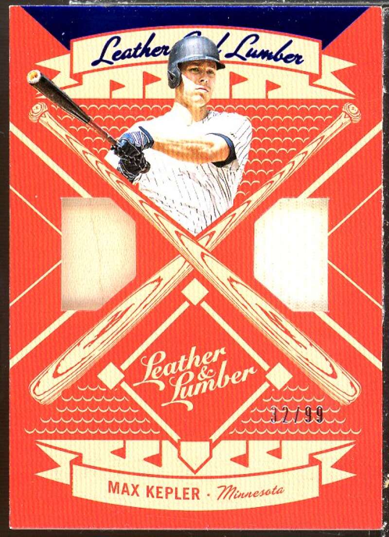 Max Kepler Card 2019 Panini Leather Lumber Dual Bat-Jersey Relics #12  Image 1