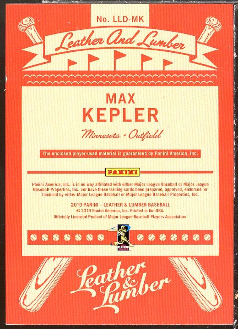 Max Kepler Card 2019 Panini Leather Lumber Dual Bat-Jersey Relics #12  Image 2