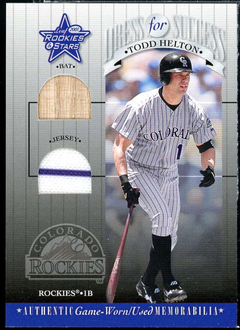 Todd Helton Card 2001 Leaf Rookies Stars Dress for Success #DFS8  Image 1