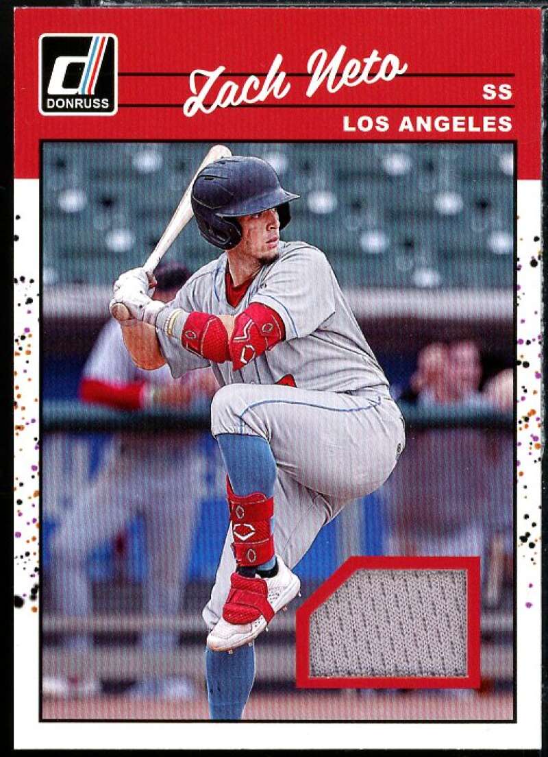 Zach Neto Rookie Card 2023 Donruss Retro '90 Materials #75  Image 1