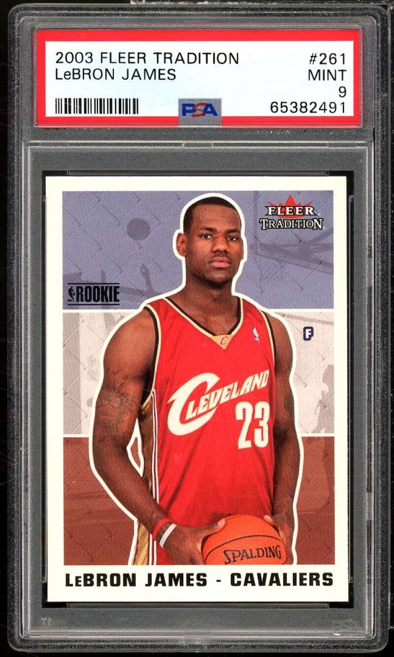 LeBron James Rookie Card 2003-04 Fleer Tradition #261 PSA 9 Image 1