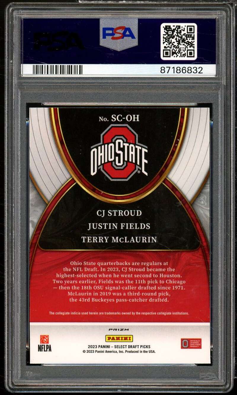 Justin Fields / C.J. Stroud Rookie 2023 Select DP Company Silver #scoh PSA 10 Image 2