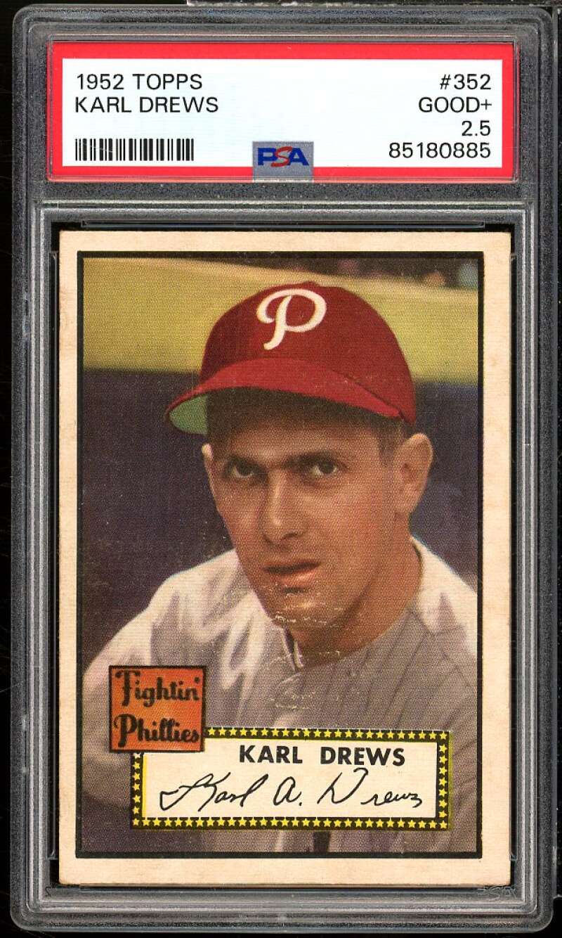 Karl Lewis Card 1952 Topps #352 PSA 2.5 Image 1