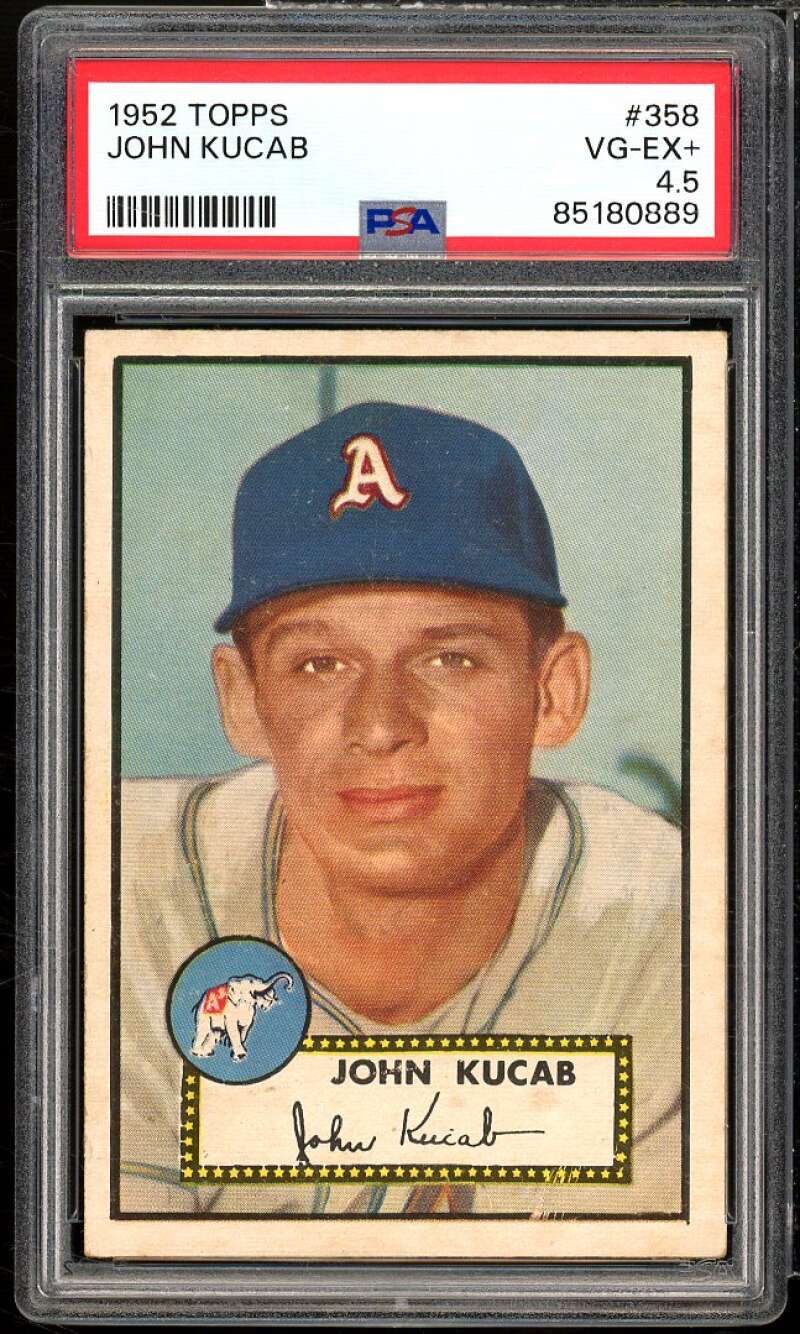 John Kucab Rookie Card 1952 Topps #358 PSA 4.5 Image 1