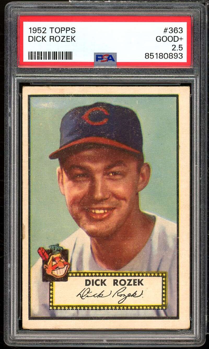 Dick Rozek Rookie Card 1952 Topps #363 PSA 2.5 Image 1