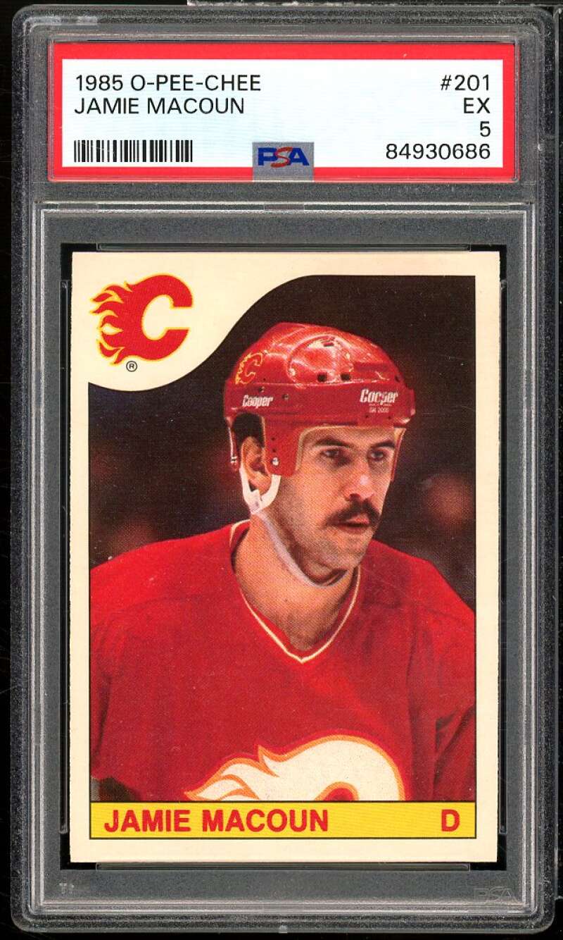 Jamie Macoun Card 1985-86 O-Pee-Chee #201 PSA 5 Image 1