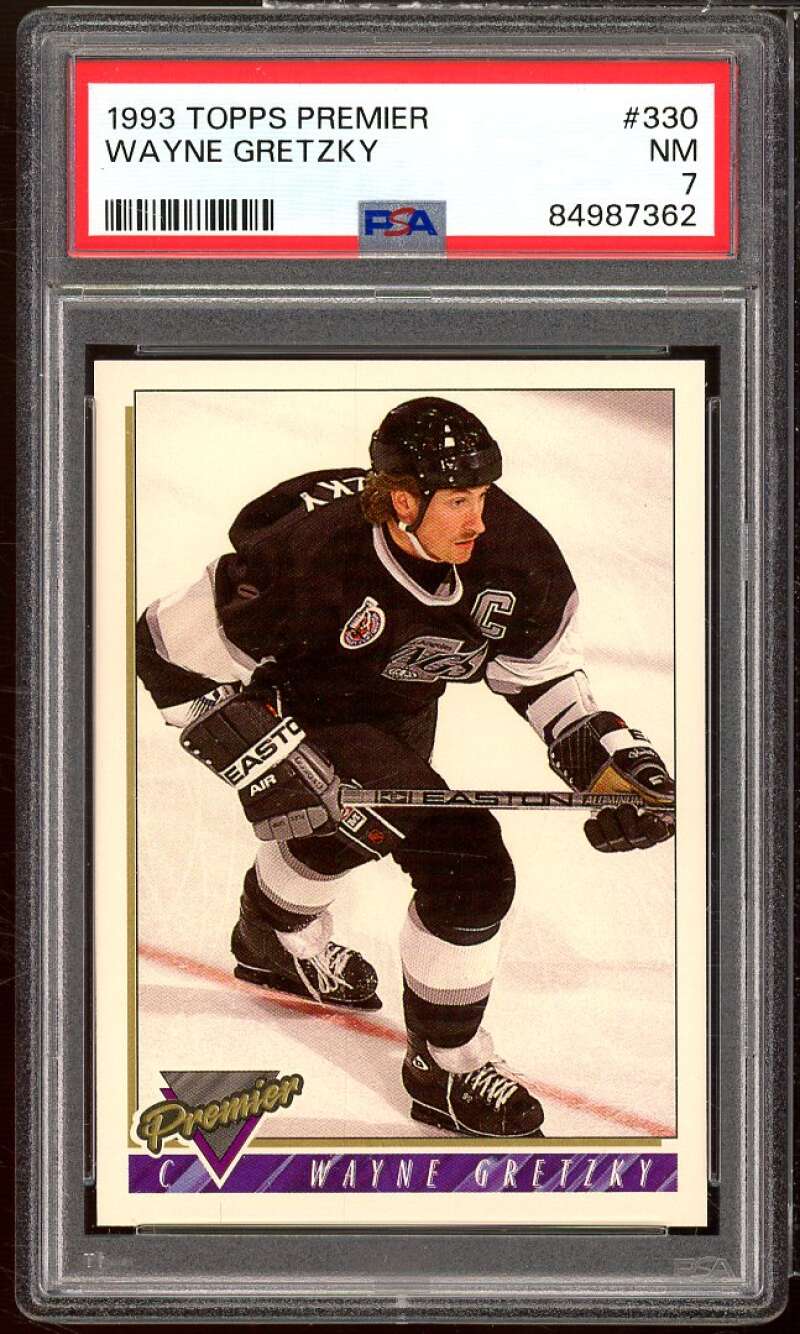 Wayne Gretzky Card 1993-94 Topps Premier #330 PSA 7 Image 1