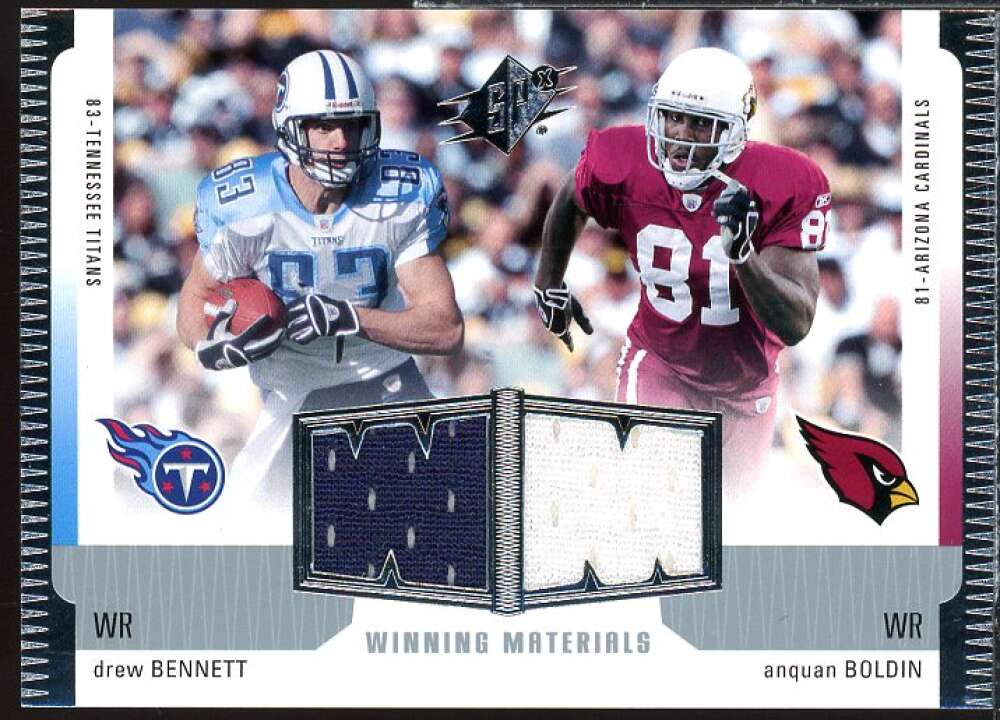 Drew Bennett/Anquan Boldin Card 2005 SPx Winning Materials #BA  Image 1
