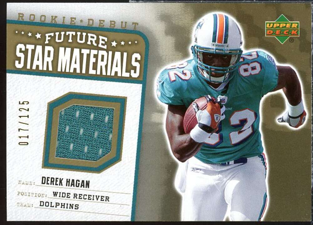 Derek Hagan Card 2006 Upper Deck Rookie Debut Future Star Materials Gold #FSMDH  Image 1