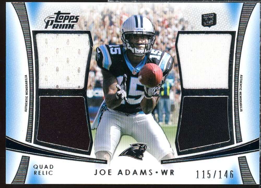 Joe Adams Card 2012 Topps Prime Quad Relics #QRJA  Image 1