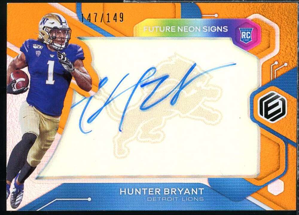 Hunter Bryant Rookie Card 2020 Panini Elements Future Signs Orange #18  Image 1