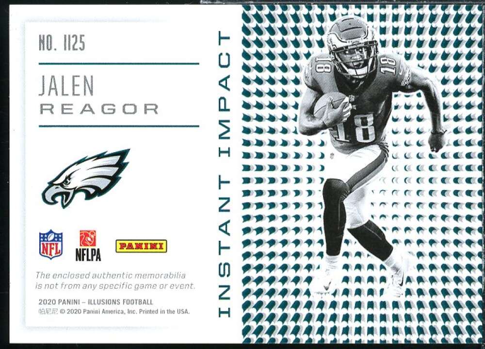 Jalen Reagor Rookie Card 2020 Panini Illusions Instant Impact Jerseys #25  Image 2