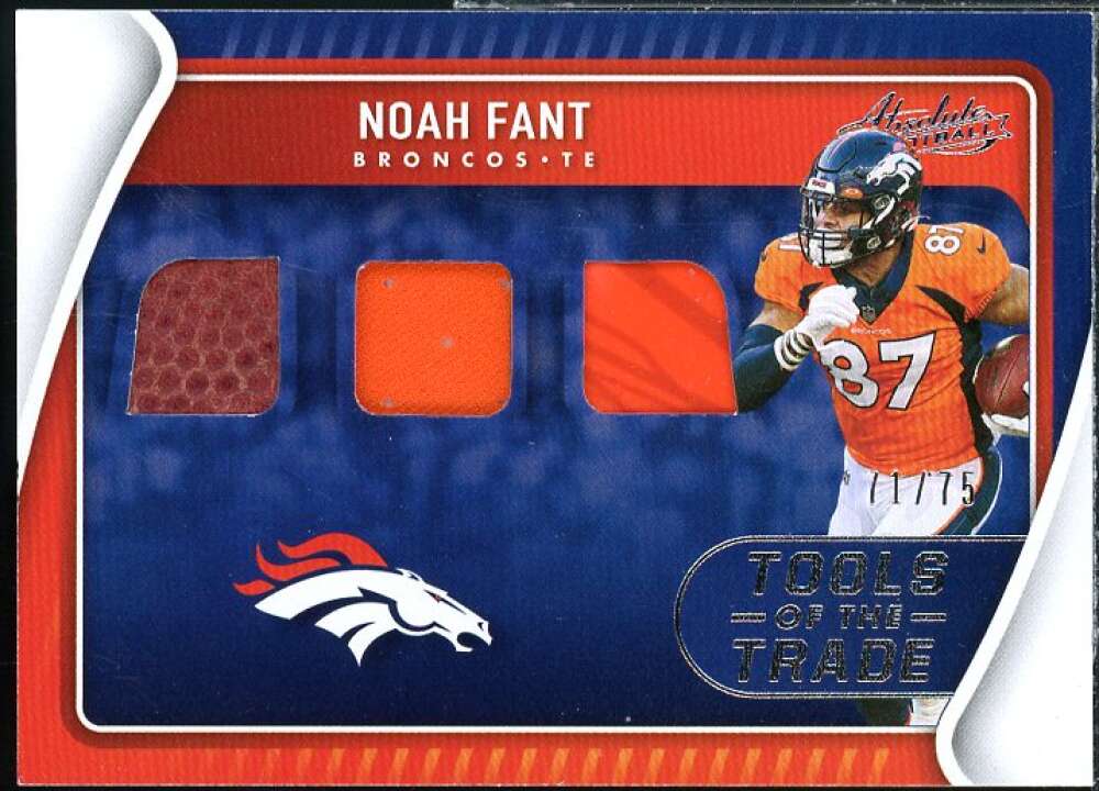 Noah Fant Card 2021 Absolute Tools of the Trade Triple Materials #9  Image 1