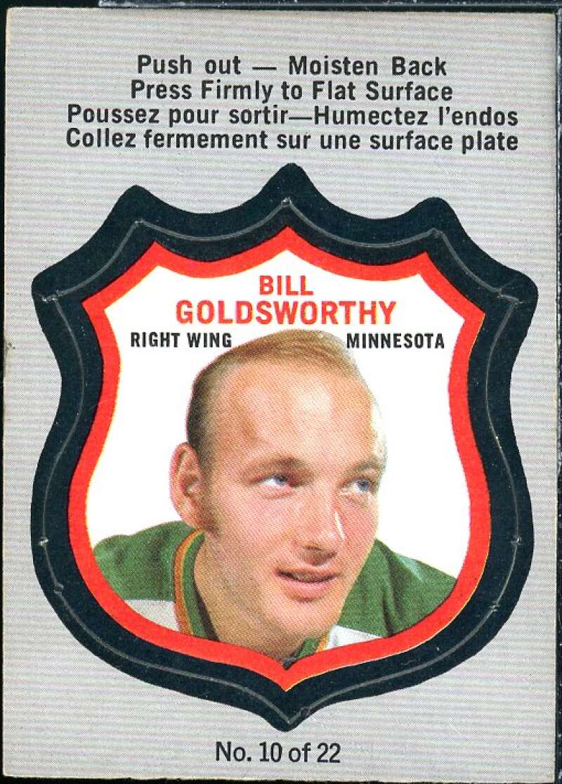 Bill Goldsworthy Card 1972-73 O-Pee-Chee Player Crests #10  Image 1