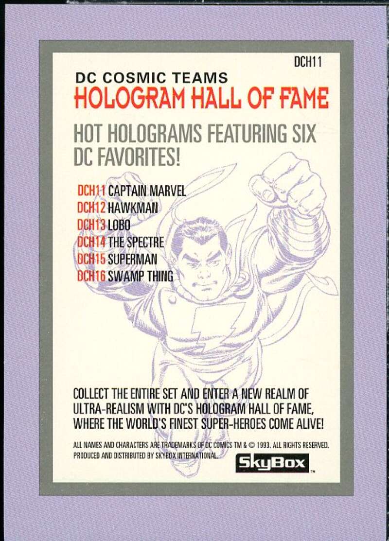 Captain Marvel Card 1993 SkyBox DC Cosmic Teams Holograms #DCH11  Image 2