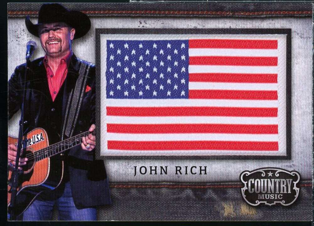 John Rich Card 2015 Panini Country Music United States Flag Patches #9  Image 1