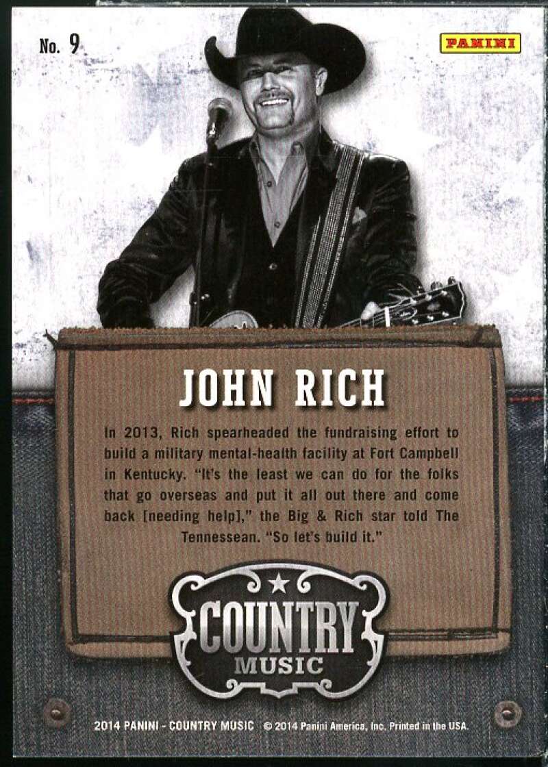 John Rich Card 2015 Panini Country Music United States Flag Patches #9  Image 2