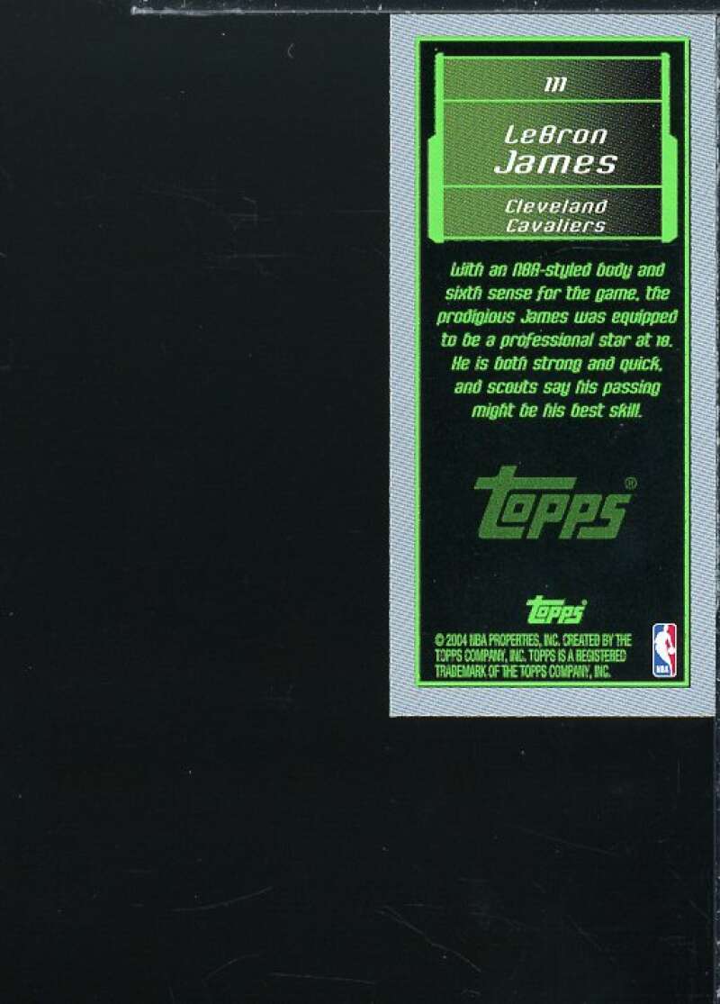 LeBron James Rookie Card 2003-04 Topps Rookie Matrix Minis Topps #111  Image 2