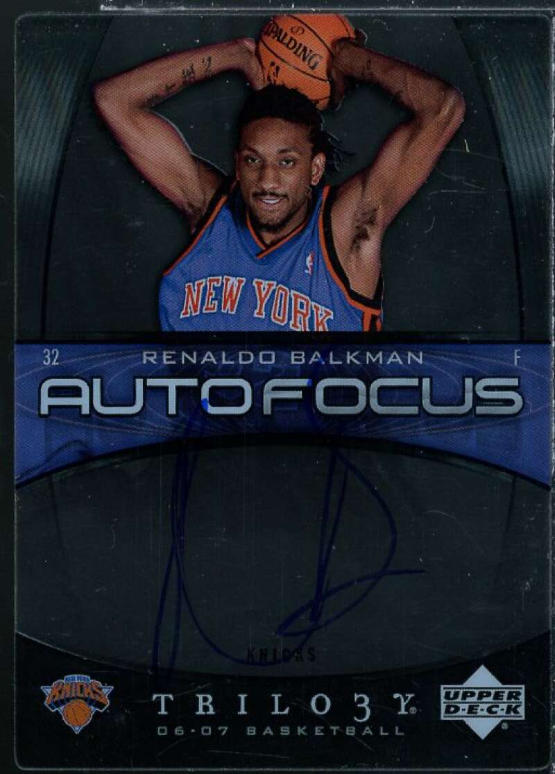 Renaldo Balkman Rookie Card 2006-07 Upper Deck Trilogy Auto Focus #AFRB  Image 1