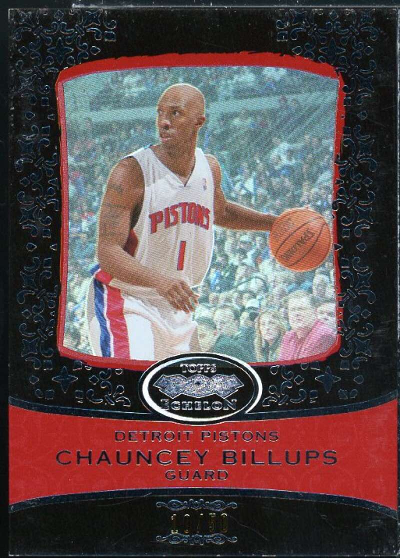 Chauncey Billups Card 2007-08 Topps Echelon Red #27  Image 1