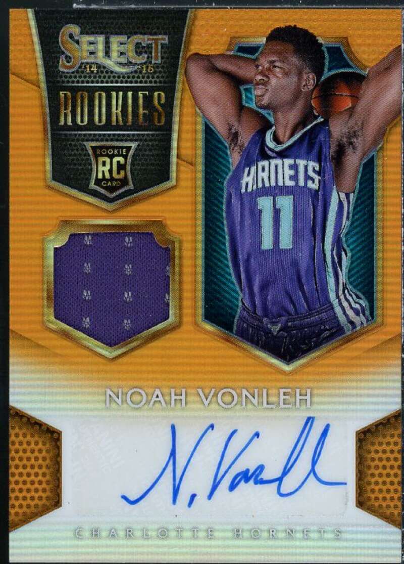 Noah Vonleh Rookie 2014-15 Select Rookie Jersey Autographs Prizms Orange #12  Image 1