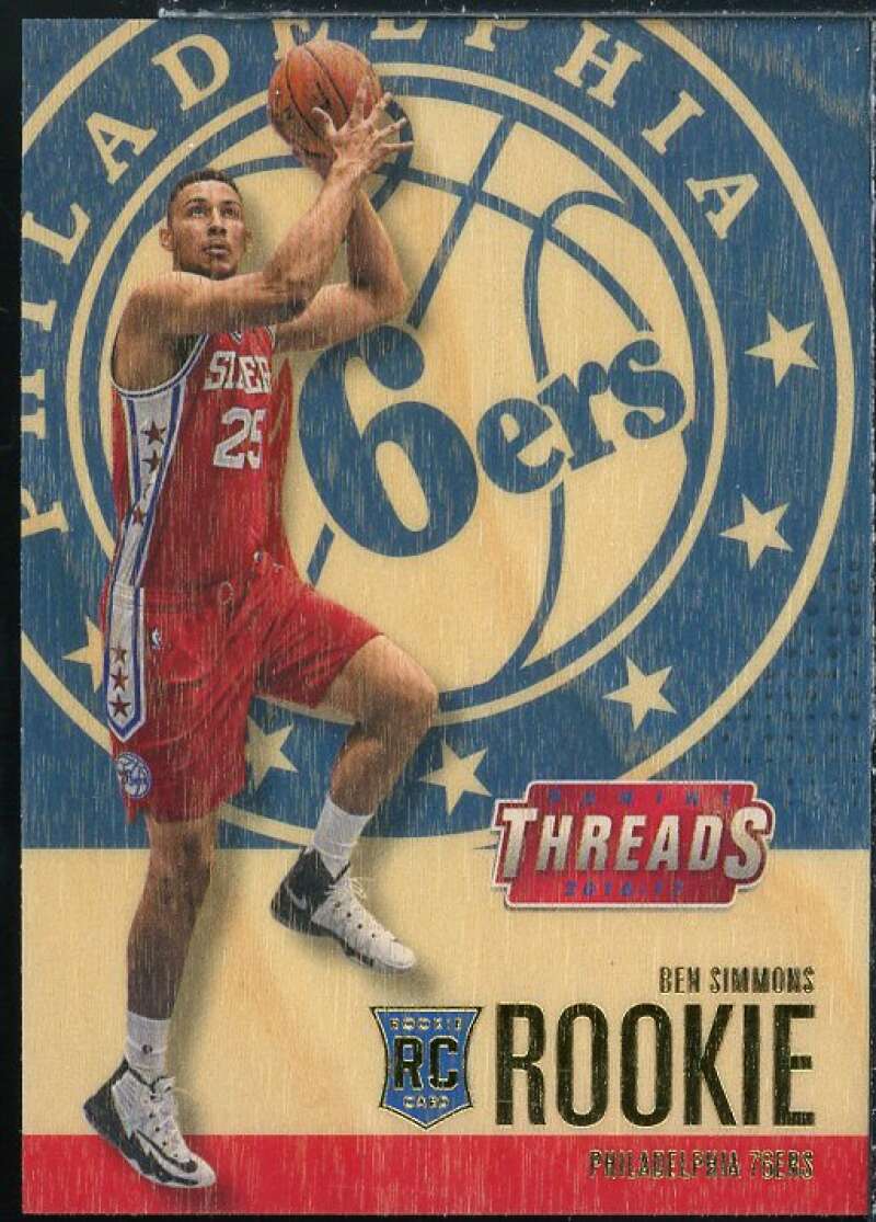 Ben Simmons WOOD Rookie Card 2016-17 Panini Threads #248  Image 1